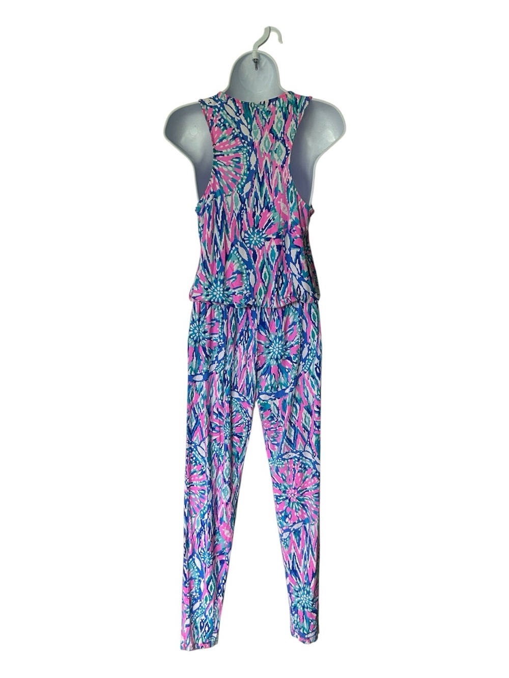 Lilly Pulitzer Paulina Jumpsuit Tiki Pink Shake It Up Print Excellent Size XS - Picture 3 of 7